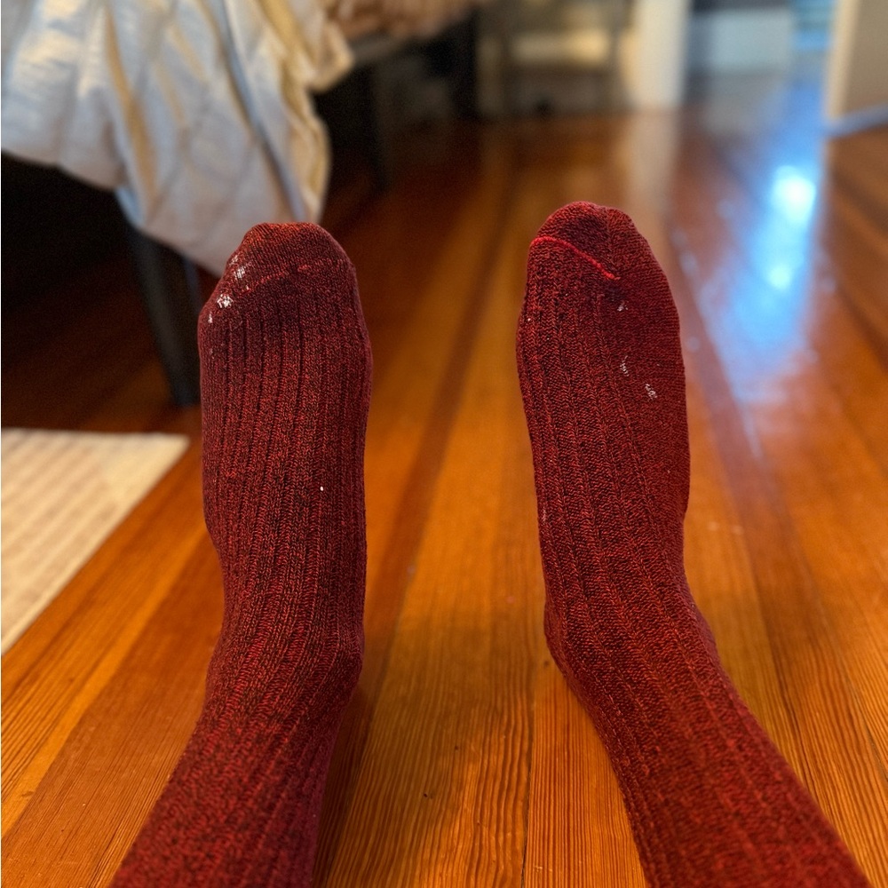 Men's Ribbed Socks - Red